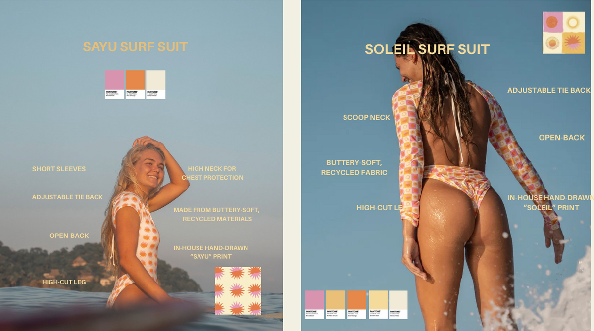 BTS: the design process of the new Soleil Surf Suits!