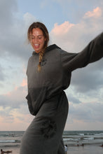 Load image into Gallery viewer, Vintage grey terry merch hoodie
