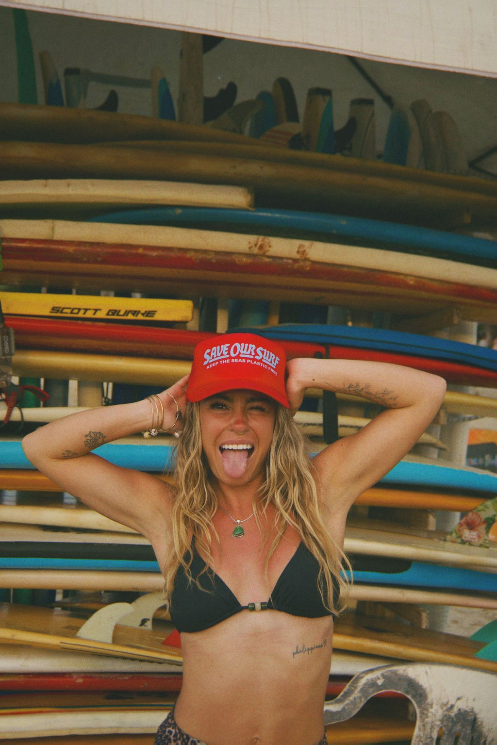 Red hot trucker hat