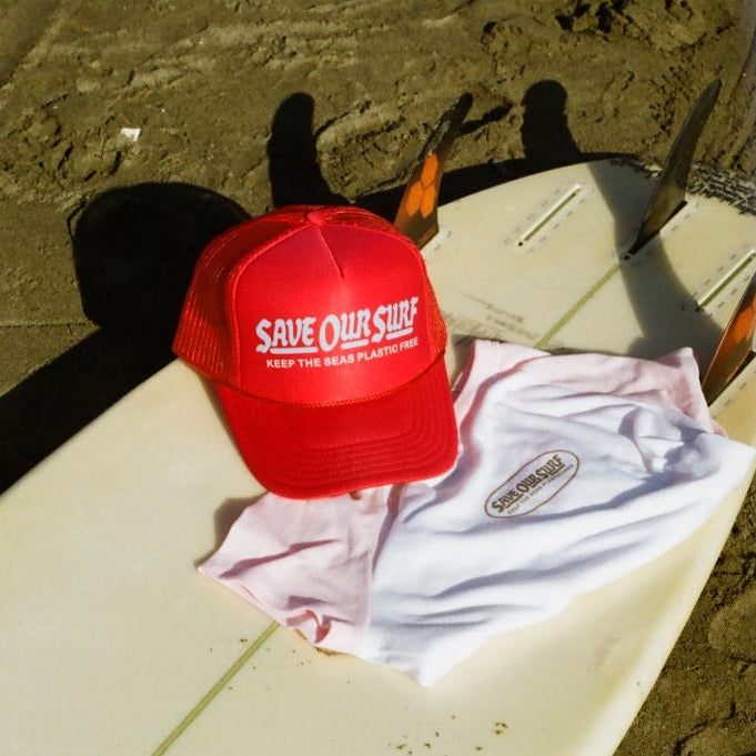 Red hot trucker hat
