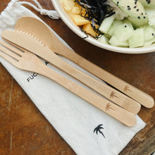 Load image into Gallery viewer, Bamboo utensil travel kit
